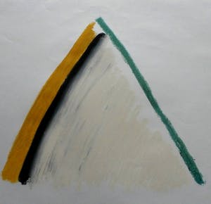 Gust Romijn - gouache: driehoek - 1986 kopen? Bied vanaf 125!