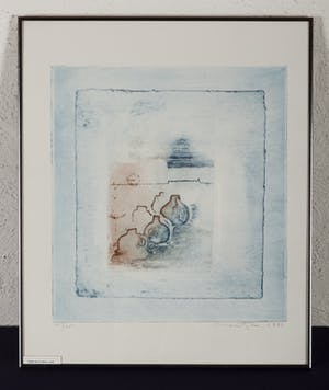 Jan Montyn - Vlakte der Kruiken, Laos, 22/35, 1992 - Ets op papier kopen? Bied vanaf 30!