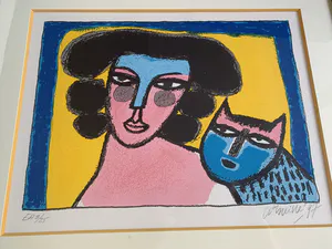 Corneille - Vrouw en kat - Artist's proof 3/25 kopen? Bied vanaf 275!