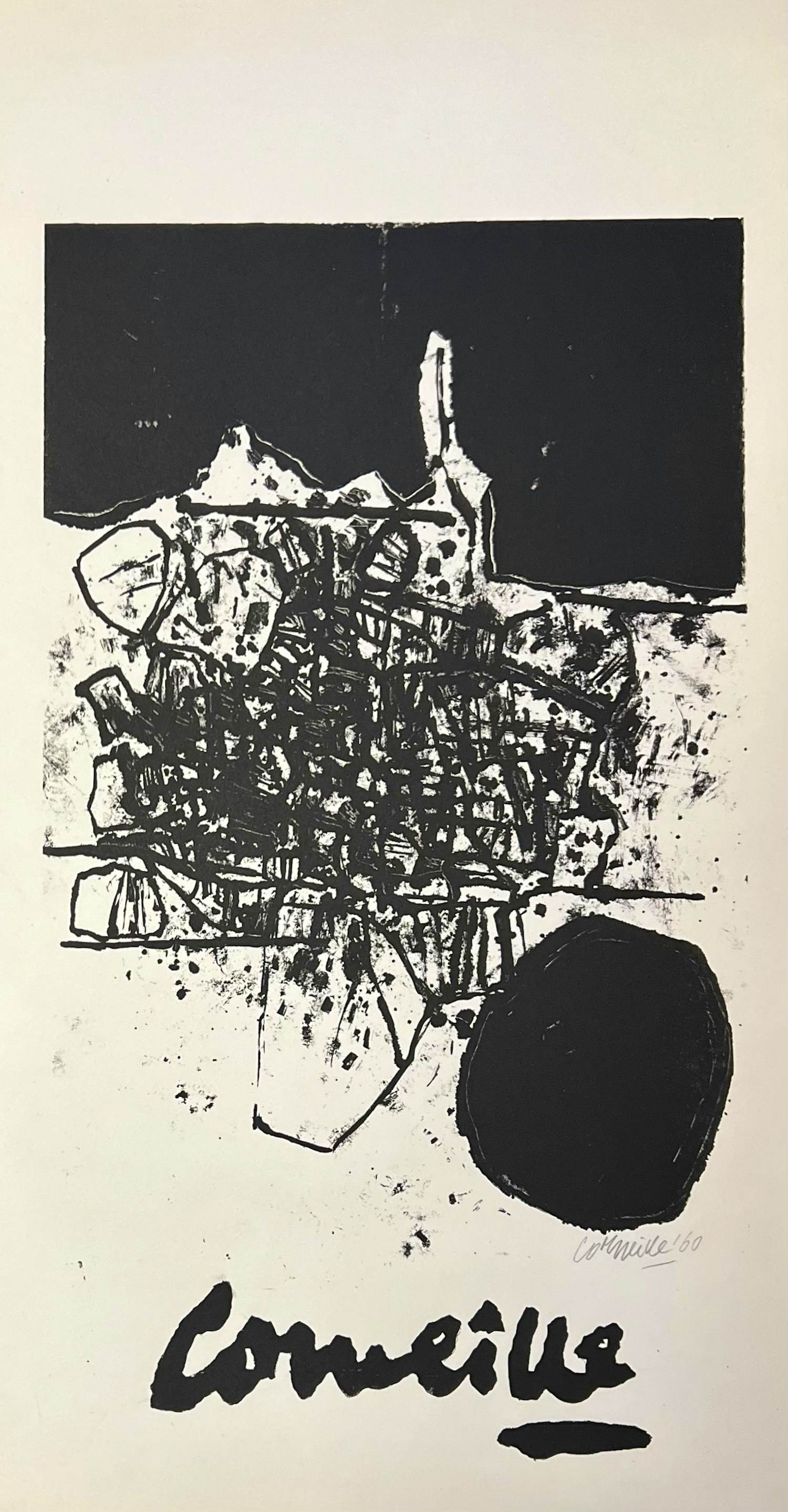 Buy Corneille - Antieke litho Mineralogisch landschap , 1960? Bid from 350!