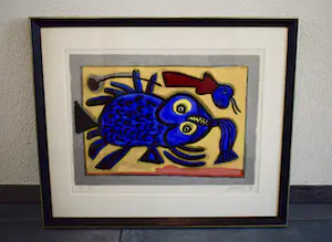 Corneille - Litho - EA - Poisson surréaliste - Geheel nieuw ingelijst kopen? Bied vanaf 340!