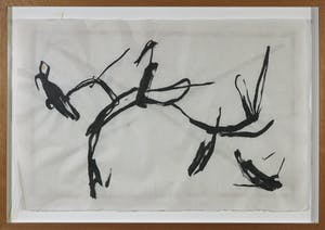 Harrie de Kroon - Inkttekening op geschept papier, Zonder titel - Ingelijst (Groot) kopen? Bied vanaf 35!