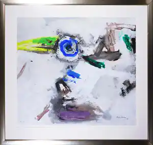Nico Molenkamp - Zeefdruk, Vogel - Ingelijst (Groot) verkauft für € 160!