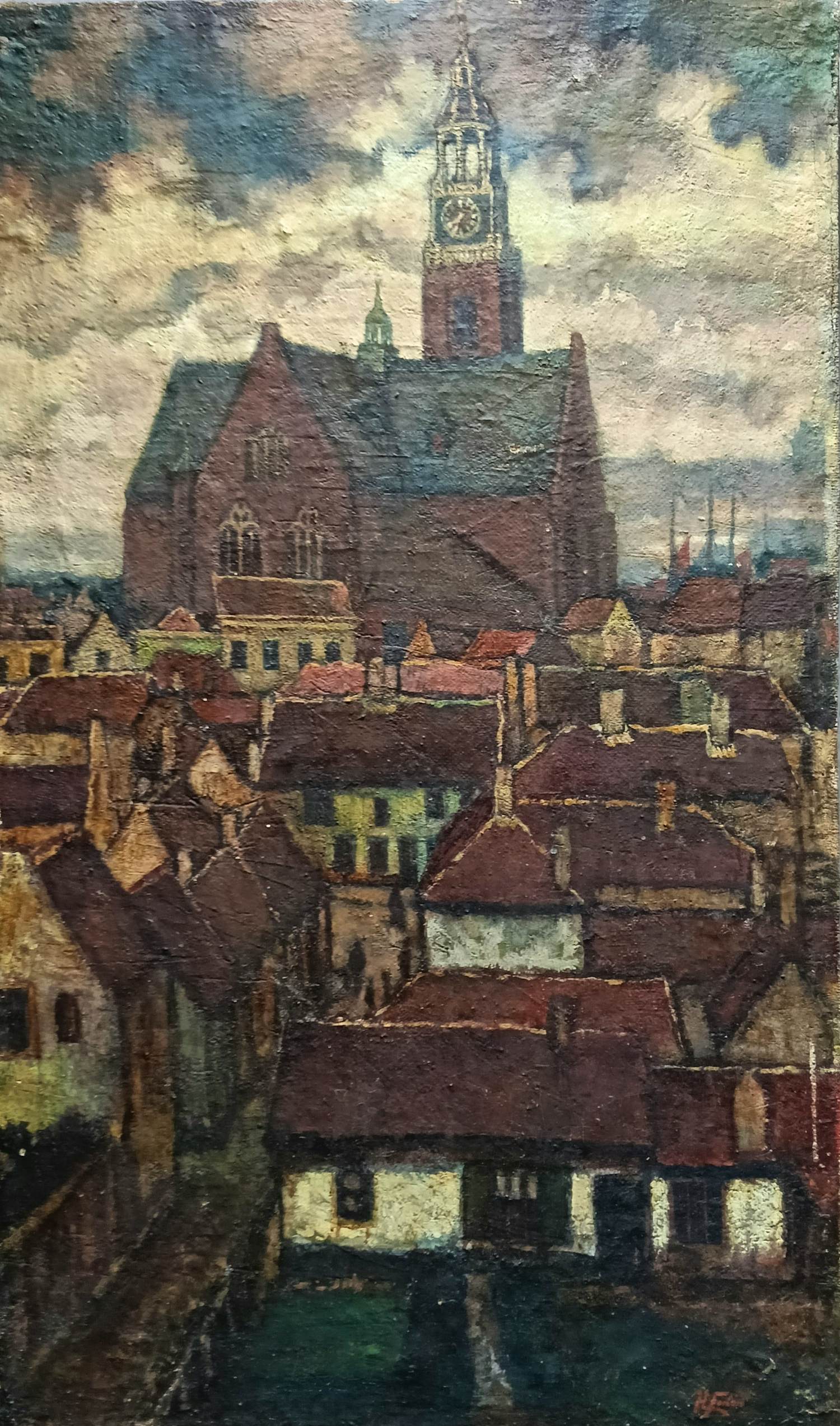 Henk Fortuin - Stadsgezicht - Zicht op Maassluis kopen? Bied vanaf 150!