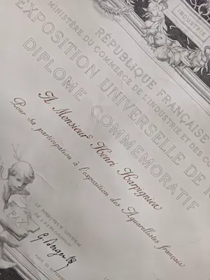 Henri Harpignies - Diploma 'Exposition Universelle' 1889, Parijs kopen? Bied vanaf 1!