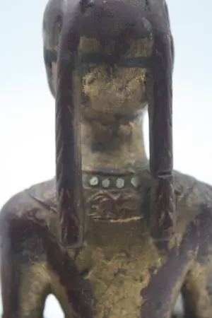 Niet of onleesbaar gesigneerd - Prachtige Zeldzame Oude Vergulde Houten Monnink (20e eeuw) (1) - Hout Verf Glas kopen? Bied vanaf 1!