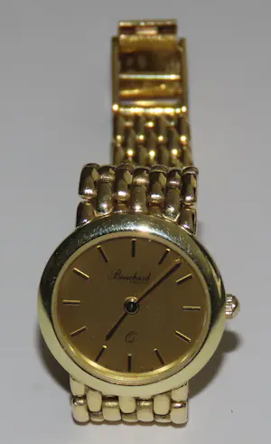 Gouden dames polshorloge van het merk Bouchard, 14 karaat kopen? Bied vanaf 2350!