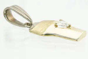 101 - Origineel 14 karaat bi colour Biertje hanger met ca 0.30 crt diamant kopen? Bied vanaf 180!