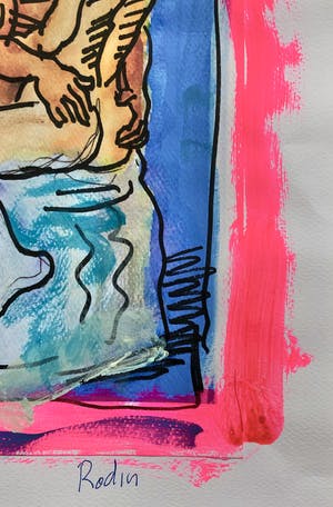 Peter Klashorst - Homage aan “the kiss” van Rodin kopen? Bied vanaf 1!