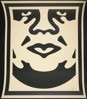 Shepard Fairey - OBEY - Three faces (cream) kopen? Bied vanaf 1!