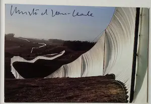Christo - Collage Project Running Fence - handgesigneerd inc. stofmonster - ready to frame kopen? Bied vanaf 129!