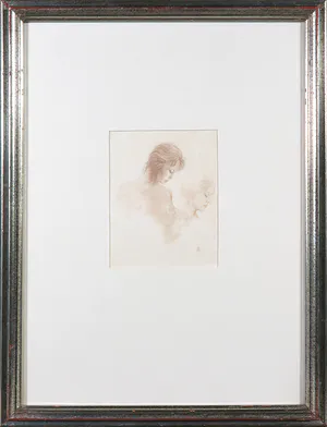 Herman van Rossum - Potloodtekening, Studie van Bea kopen? Bied vanaf 40!