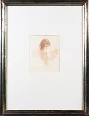 Herman van Rossum - Potloodtekening, Studie van Bea verkocht voor € 40!