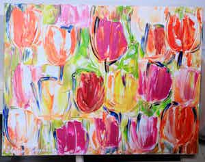 Elena Polyakova - Kleurige tulpen verkocht voor € 100!