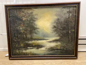 Niet of onleesbaar gesigneerd - Antiek schilderij boszicht kaufen? Bieten Sie von 1!