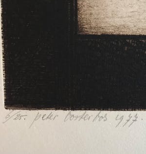 Peter Oosterbos - v/d bruine landkaart - oplage 6/25 - handgesigneerd - 1977 kopen? Bied vanaf 42!