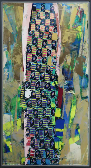 Willem van Scheijndel - Acryl op doek, Knipoog naar Klimt I - Ingelijst (Zeer groot) kopen? Bied vanaf 400!