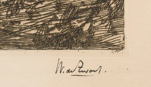 Willem de Zwart - Ets, Z.T. Pad met bomen kopen? Bied vanaf 20!