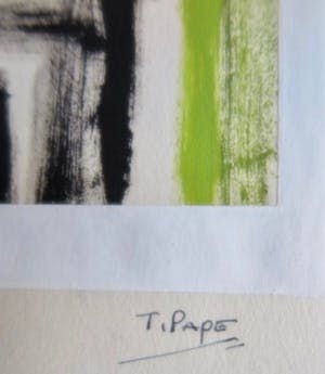Ton Pape - Green grows - Gouache in bijzondere kleurstelling - unicum kopen? Bied vanaf 1!