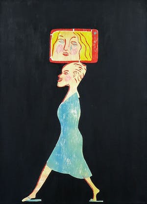 Eva Hilhorst - Gemengde techniek op doek, The good, the bad and the beautiful kopen? Bied vanaf 1!