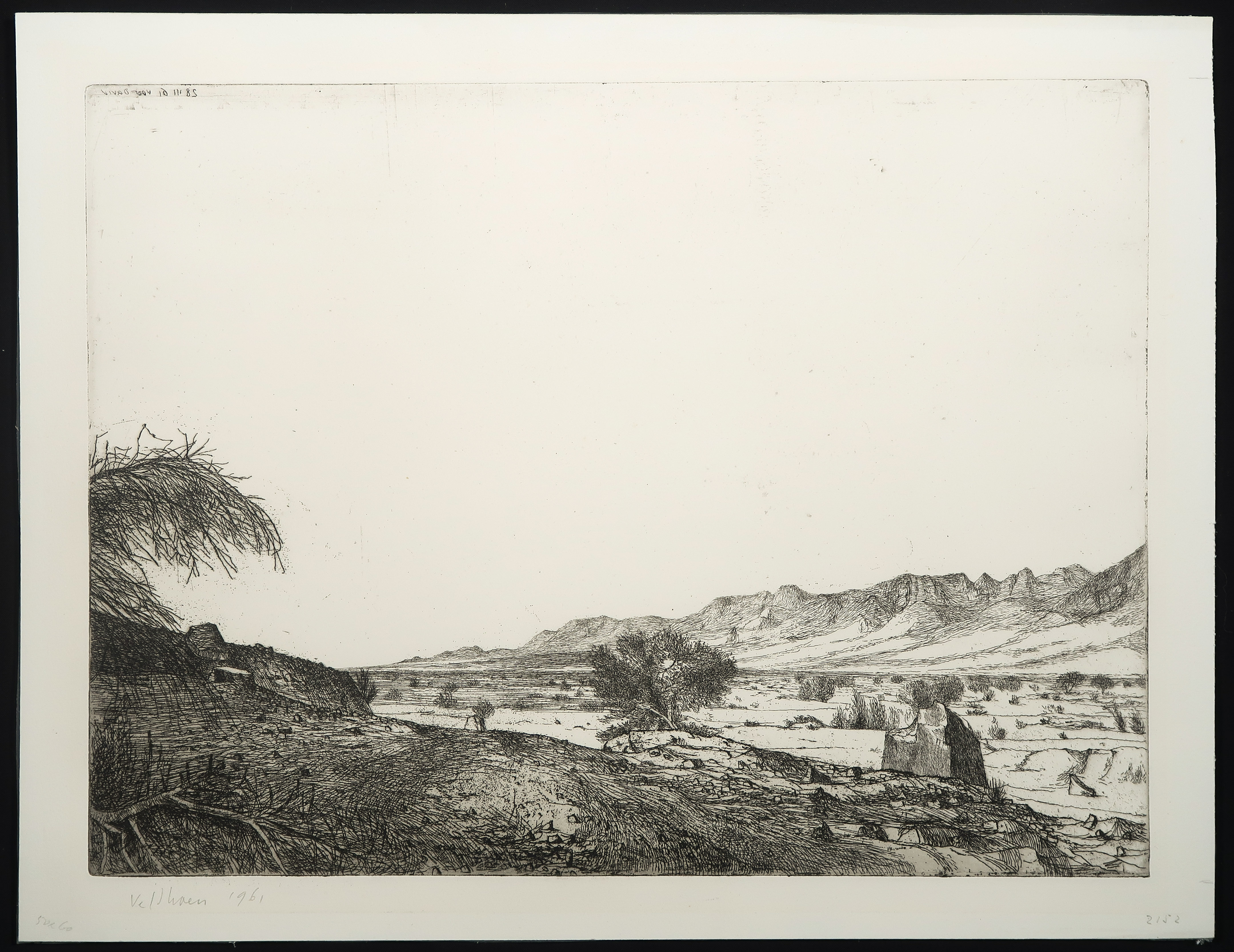 Aat Veldhoen - Ets, Landschap kopen? Bied vanaf 20!