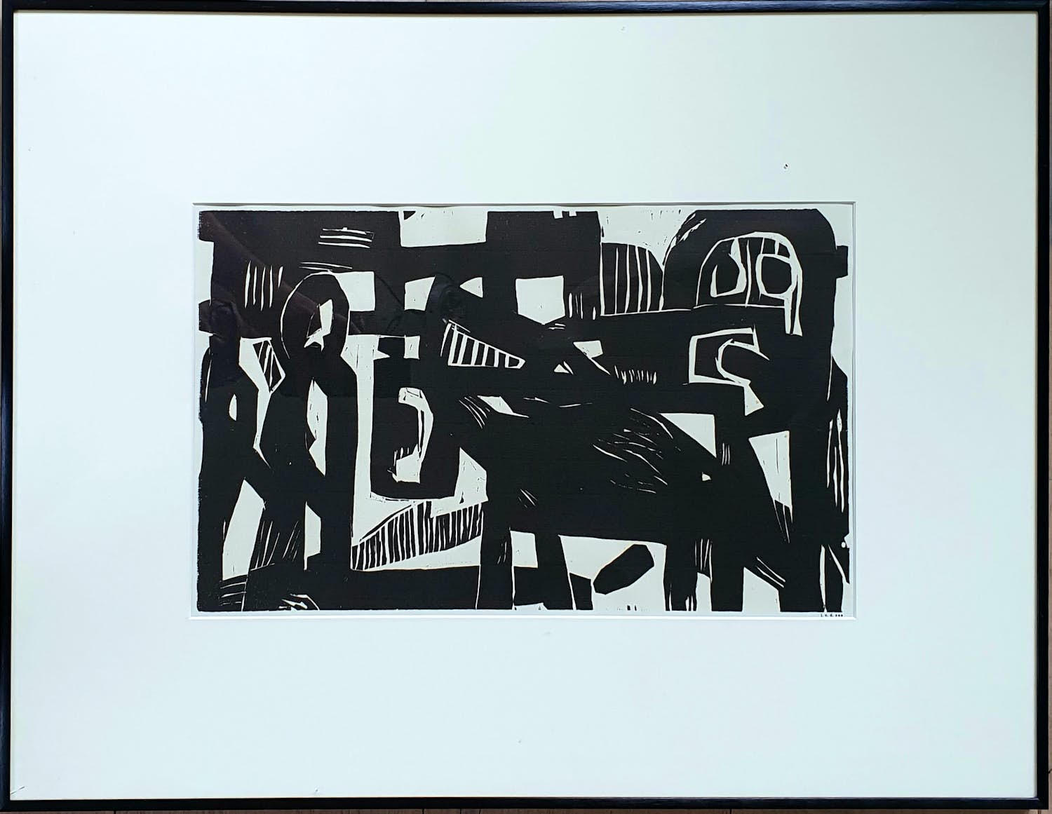 Jan van der Zee - Abstracte compositie (Ingelijst) kopen? Bied vanaf 1!