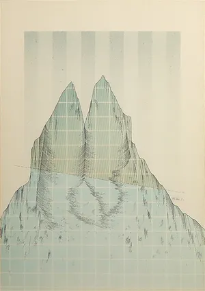 Leo Jinssen - Gemengde techniek op papier, Het topje van de ijsberg I - Ingelijst kopen? Bied vanaf 1!