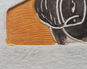 Corneille - Aquagravure: 'Les oiseaux amoureux et l’Africaine' - Nieuw ingelijst (Groot) kopen? Bied vanaf 690!