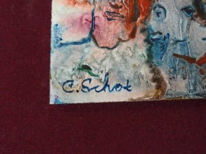 Carla Schot - Olieverfschilderij - Figuren (16+21) kopen? Bied vanaf 35!