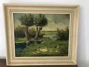 Buy J. Damstra - Landelijk met eenden? Bid from 200!