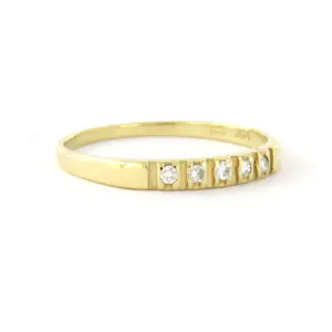 14k geel gouden ring met briljant geslepen diamant tot. 0.08ct – F/G - VS/SI kopen? Bied vanaf 135!