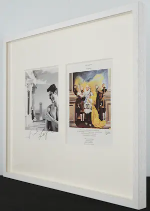 Buy Karl Lagerfeld - Gesigneerde uitnodiging Vernissage Galerie Hans Mayer 1989? Bid from 390!