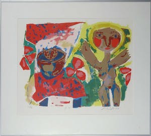 John Lie a Fo - Zeefdruk, Zonder titel - Ingelijst kopen? Bied vanaf 1!