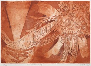 Kees Okx - Kleurenets en aquatint, Firewalk kopen? Bied vanaf 1!