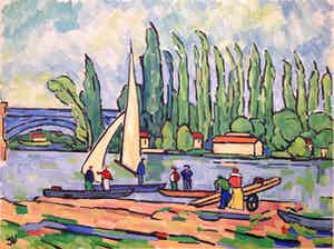 Jan Willem Versteeg - Chatou Bords de la Seine verkocht voor € 80!