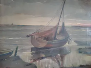 Prosper De Roover - Boten op het strand. kopen? Bied vanaf 80!