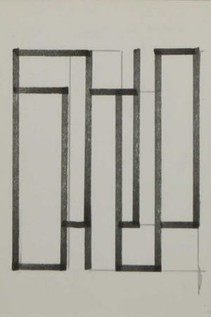 Siep van den Berg - Lot van twee tekeningen, Geometrisch abstracte composities - Ingelijst kopen? Bied vanaf 35!