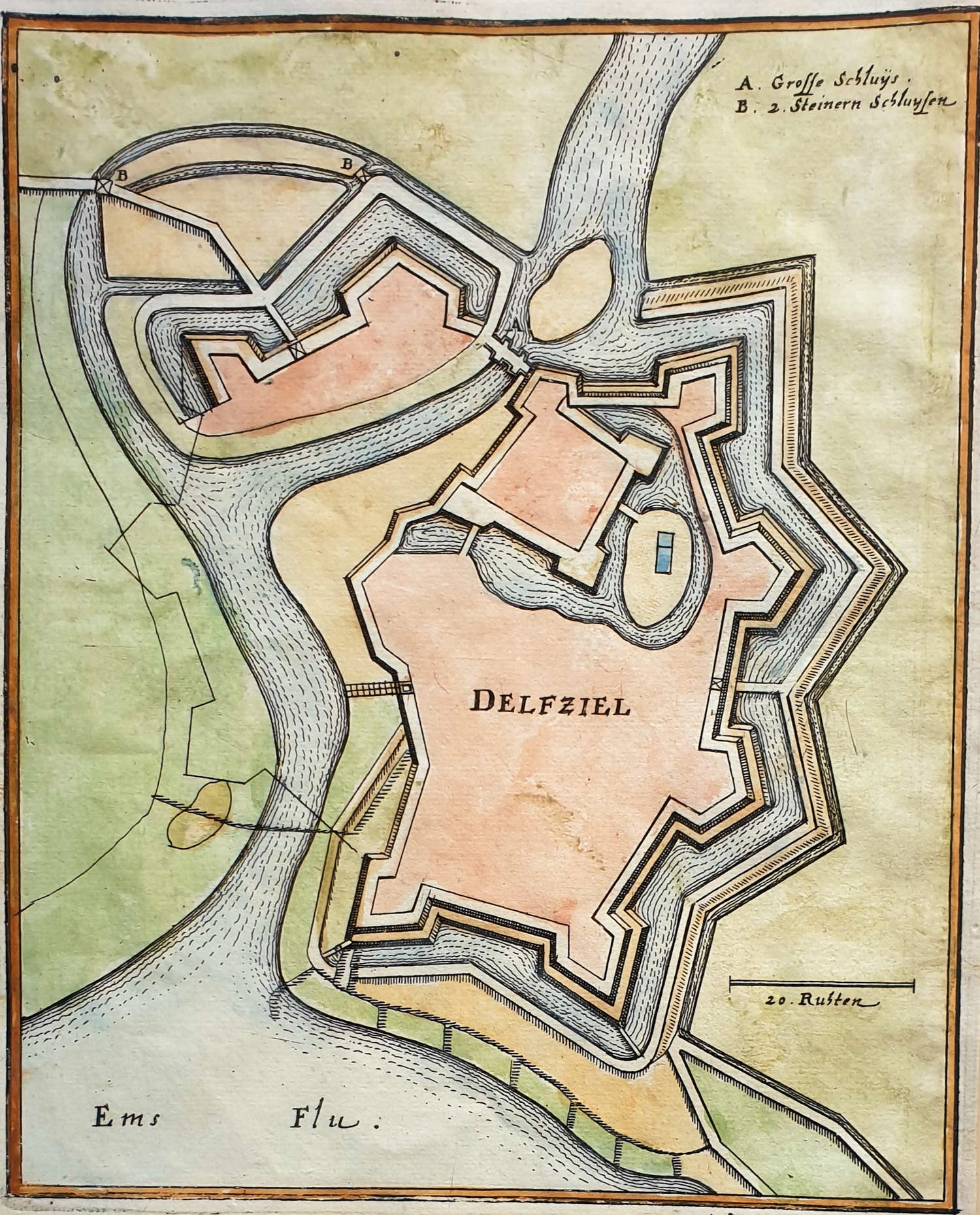 Caspar Merian - Delfzijl Caspar Merian Oude Gravure 1659 kopen? Bied vanaf 20!