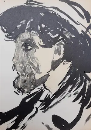 Kees van Dongen - Twee Pochoirs - “Potrait d`homme“ en “Tête de femme“ kopen? Bied vanaf 185!