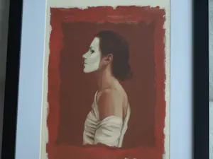 Ans Markus - Ingelijste prent, Portret met wit masker + herkomstgegevens – 1998 kopen? Bied vanaf 1!