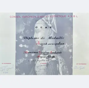 Eugène Eechaut - Inktcompositie, 1977 kopen? Bied vanaf 50!
