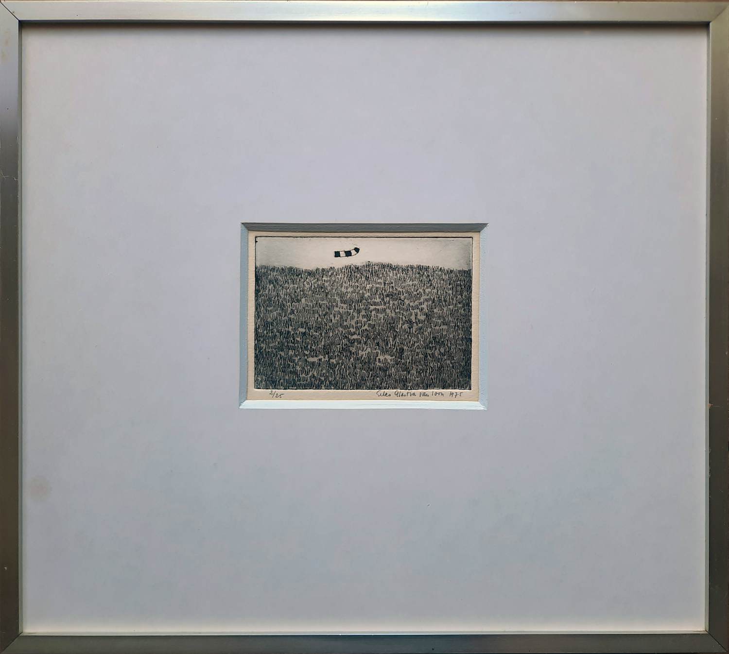 Eelco Glastra van Loon - Zonder - Titel 2/25 - ets - 1975 - ingelijst - 25644 verkocht voor € 65!