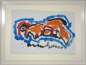 Anton Heyboer - Acryl op doek op paneel, Zonder titel - Ingelijst (Groot) kopen? Bied vanaf 250!