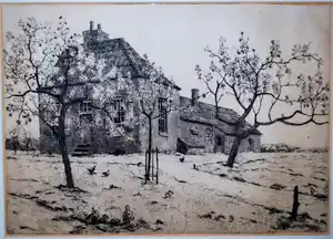 Willem Witjens - Voorjaar - ets - 1935 verkocht voor € 50!