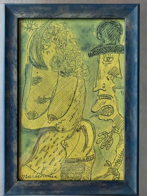 Anton Martineau - schilderij op dik papier gesigneerd kopen? Bied vanaf 120!