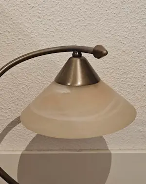 Philips - Agostinelli tafellamp met albast glas en een messing metalen lampvoet/voet. kopen? Bied vanaf 125!