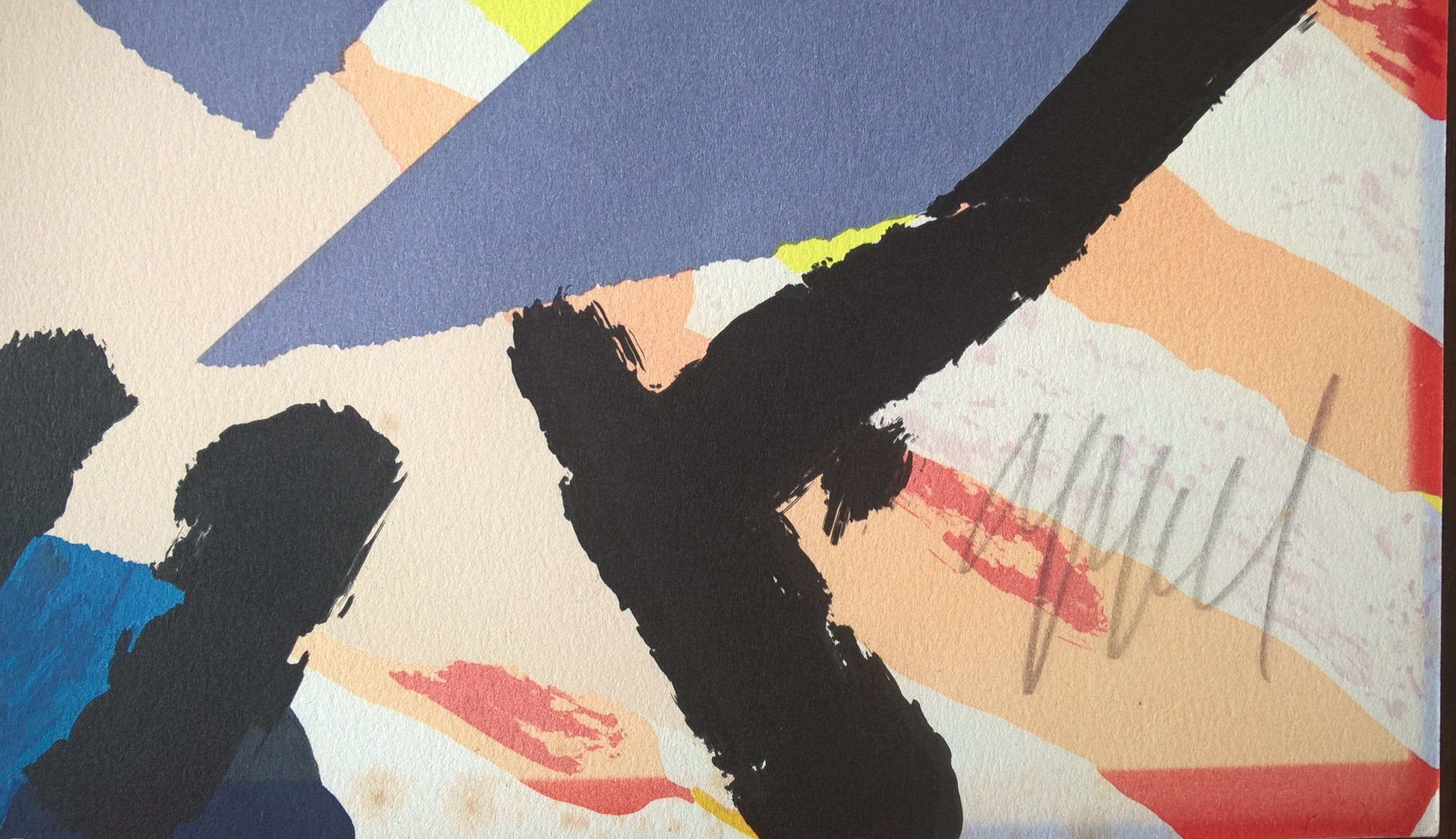 Karel Appel - Personage in blue - gesigneerde litho  kopen? Bied vanaf 395!