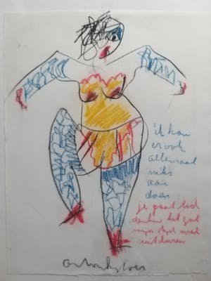 Anton Heyboer - Can Can danseres - Groot formaat kopen? Bied vanaf 325!