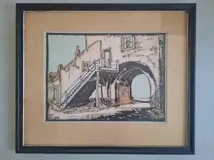 AcheterPaul van Dam - Vischpoort Harderwijk houtsnede? Enchérissez de 40!