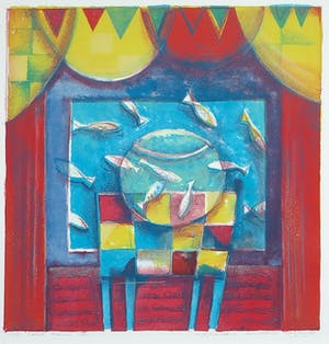 Marianne Aulman - Litho, Casa Azul II - Ingelijst kopen? Bied vanaf 1!